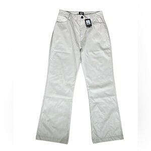 NWT Alp-n-Rock Claren Faux-Leather Pants Silver Grey L 31 X 32